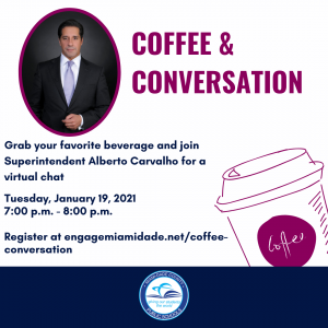 Coffee and Conversation with Superintendent Alberto M. Carvalho @ Virtual